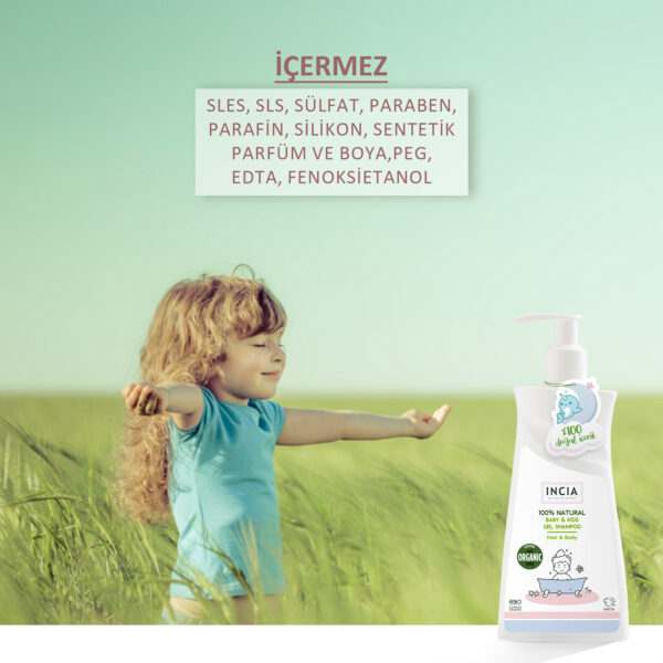 Doğal çocuk şampuanı - Jel şampuan - INCIA