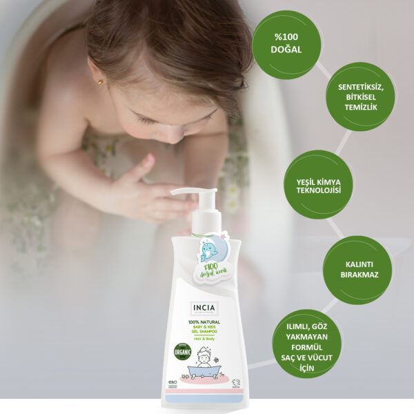 Doğal çocuk şampuanı - Jel şampuan - INCIA