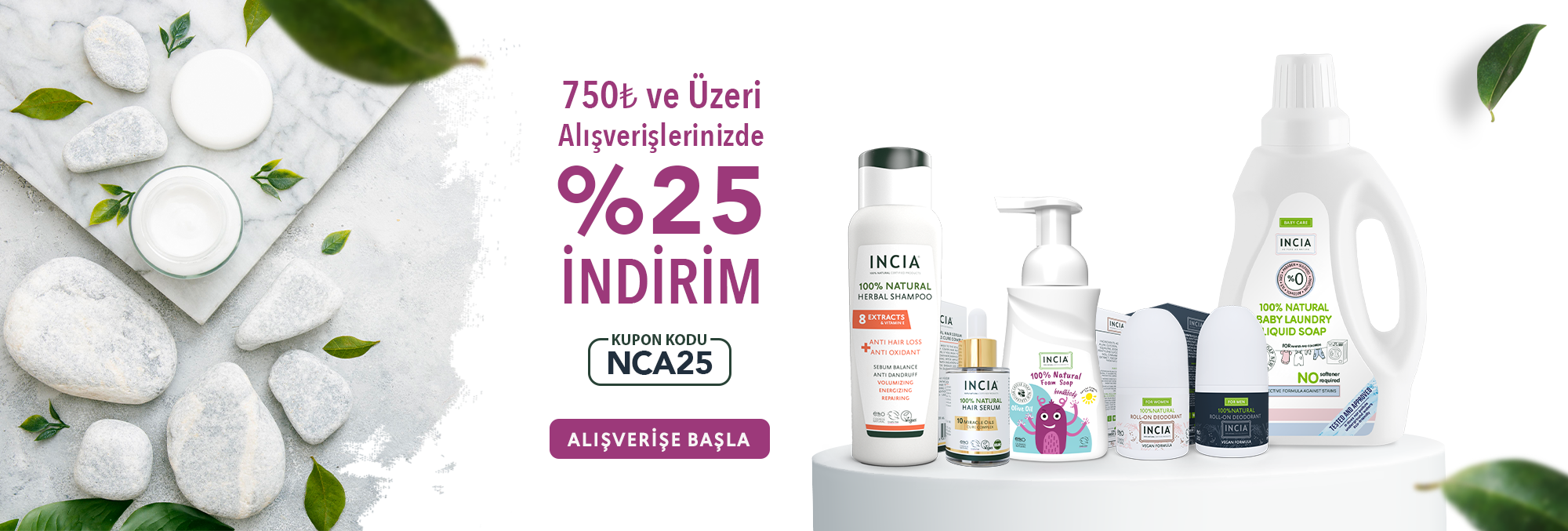 %100 Doğal incia