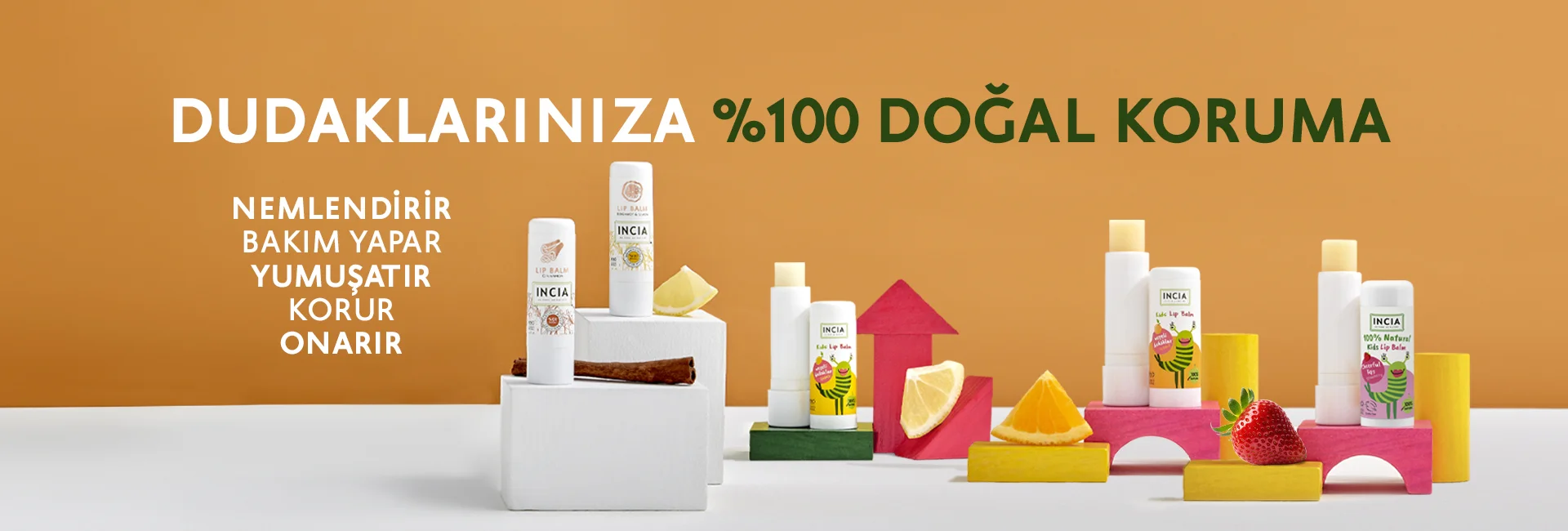 INCIA %100 Doğal Dudak Kremlari